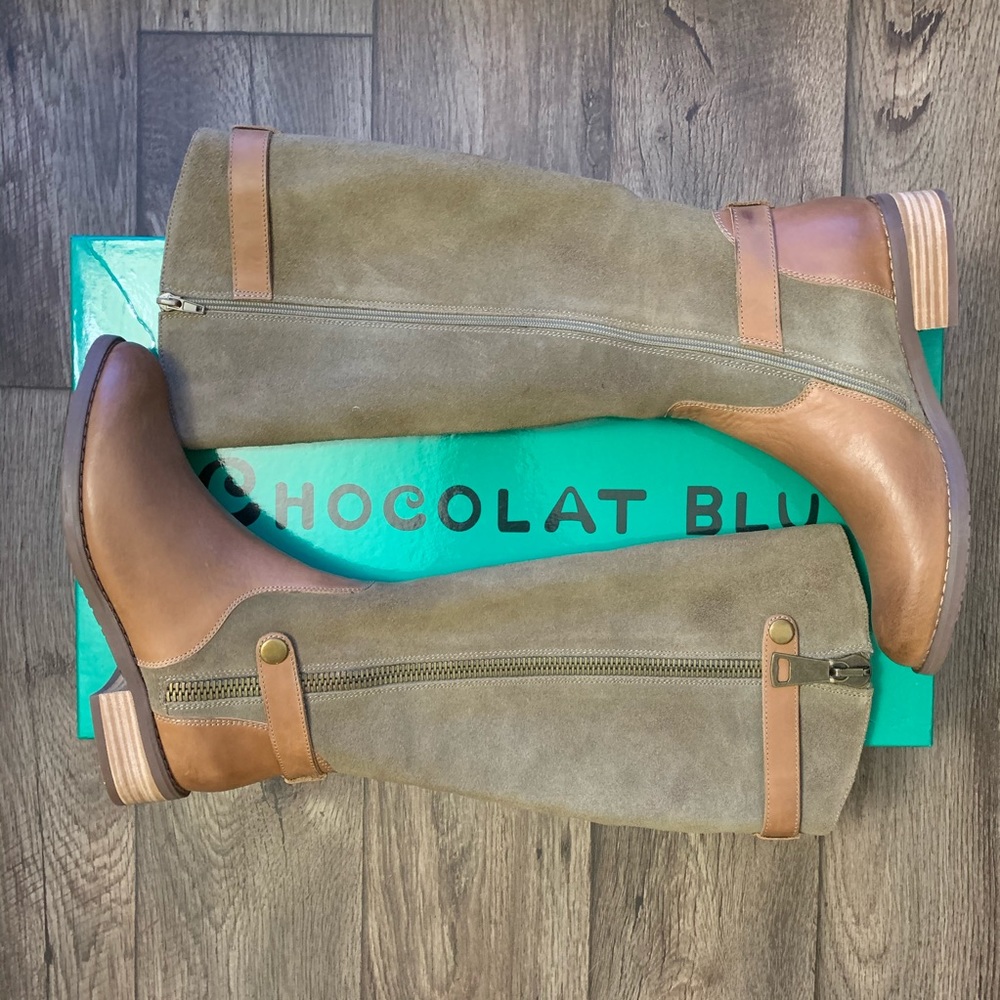 🆕 CHOCOLAT BLU | Women Clarendon Leather Boots - Picture 3 of 5